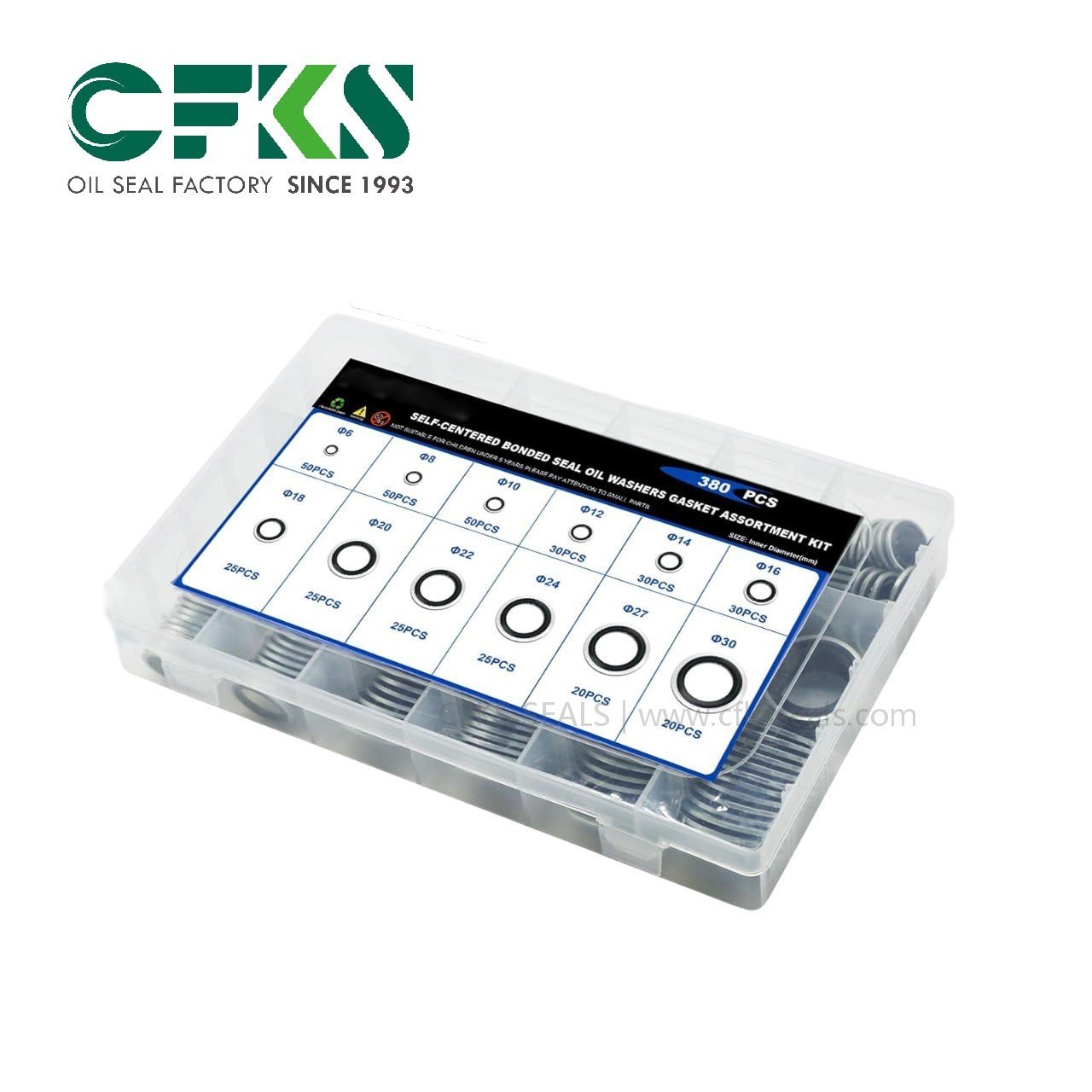 CFKS Multi-Size Metal Rubber Dowty Seal Hydraulic Sealing Bonded Seals - Image 4