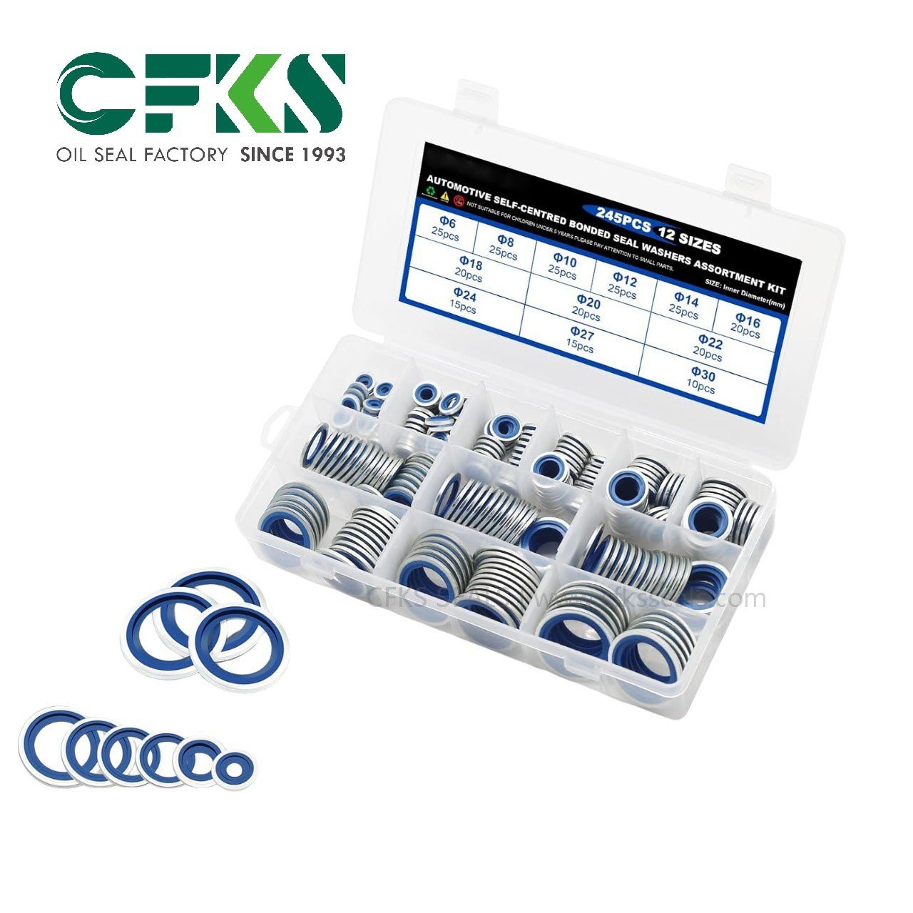 CFKS Multi-Size Metal Rubber Dowty Seal Hydraulic Sealing Bonded Seals - Image 2