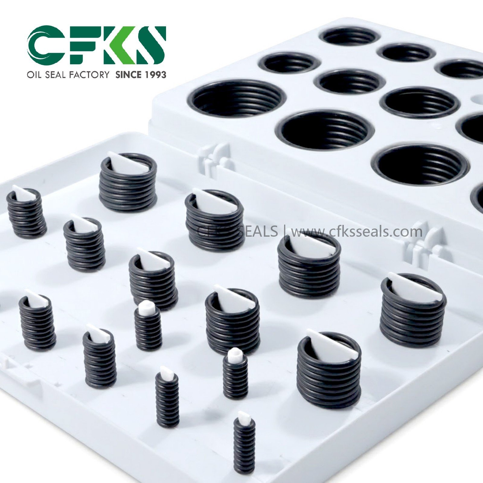 CFKS White O-Ring Kit Silicone O Ring Assortment Box Rubber O-Ring Assortment Box - Image 2